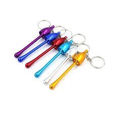 MUSHROOM METAL PIPE KEYCHAIN 24 COUNT