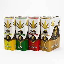 BOB MARLEY HEMP WRAPS DISPLAY PACK OF 25