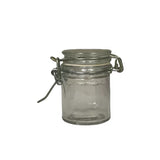 Small Glass Jar Locking Style Lids Airtight -2.5" tall 1.75" 6 pieces