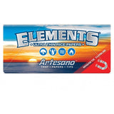 Elements Rolling Papers | Artesano | King Size Slim (with Tips and Tray)