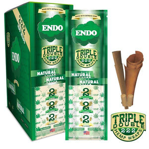 ENDO Organic Hemp Wrap & Cones Triple Double - Various Flavors - (15 Count Display)