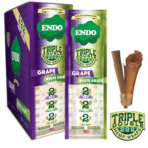 ENDO Organic Hemp Wrap & Cones Triple Double - Various Flavors - (15 Count Display)