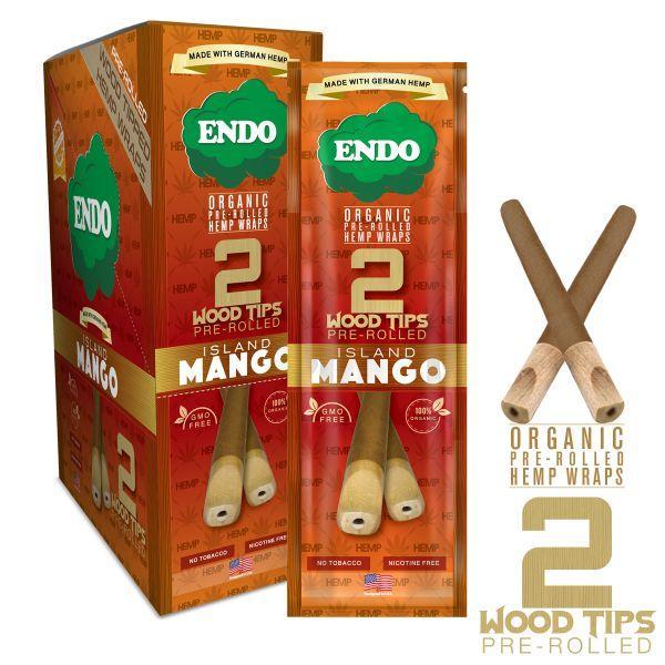 Endo Smallz Pre Rolled Hemp Wraps With Wooden Tips 2 Per pack