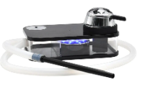 GREEN ARAB HOOKAH SET WITH LED LAMP PORATABLE SQURE BOX WITH BOWL , PIPE.