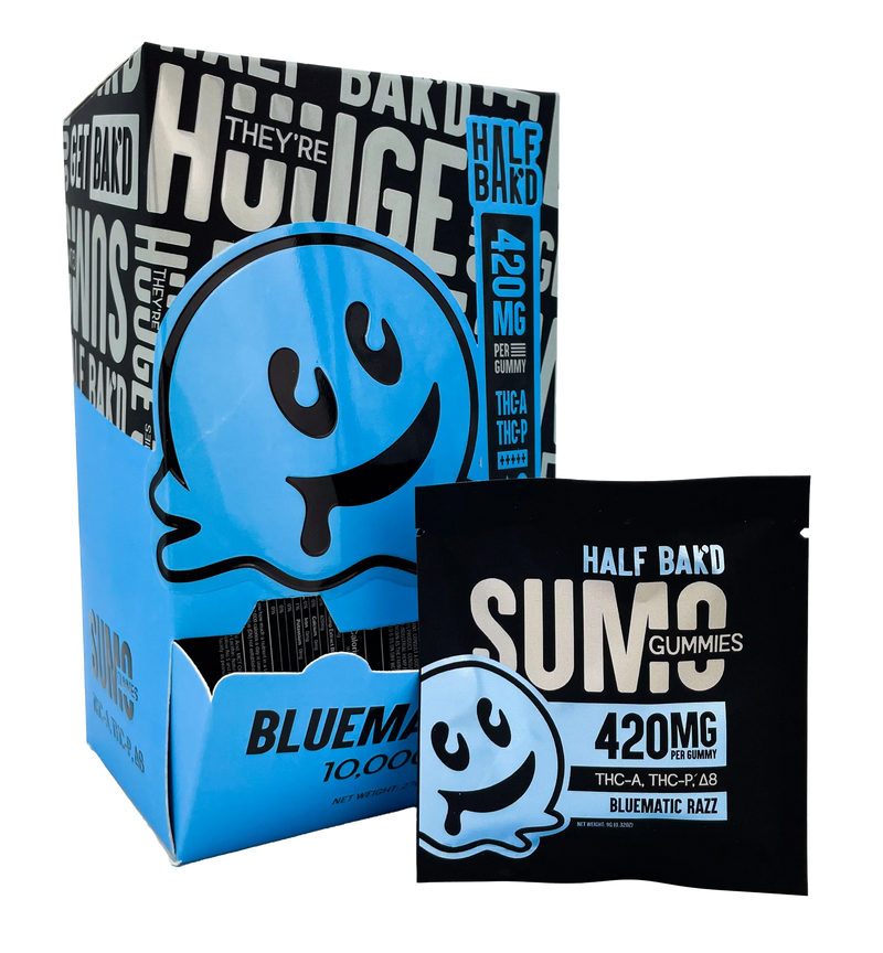 HALF BAK'D - SUMO THC-A/THC-P/D8 GUMMIES 2CT 840MG 30PK DISPLAY