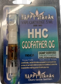 HAPPY SHAMAN VAPE CARTRIDGE .5ML 500MG:HHC- WHITE FIRE OG SATIVA