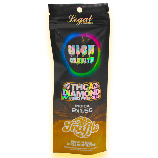HIGH GRAVITY DELTA - PREROLL THCA DIAMOND - 1.5GM/CT - 2CT/PK - 10CT/PK