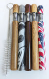 WOODEN MIX PATTERN CIGAETTE TOBACCO PIPE