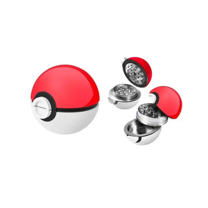 Pokemon 3 Piece Pokeball Spice Herb Grinder Metal Chromium Alloy Smoke Crusher