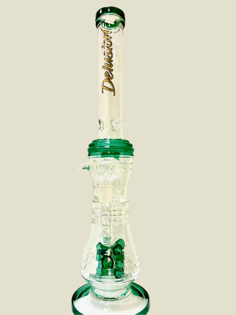 20" Double Tree Glass Perc Fancy Acrylic Water Pipe