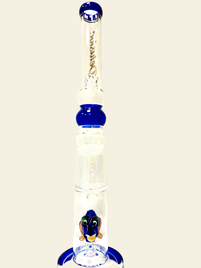 20" Double  Glass Perc Fancy Acrylic Water Pipe