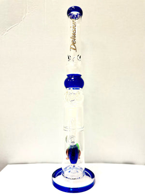 20" Double  Glass Perc Fancy Acrylic Water Pipe