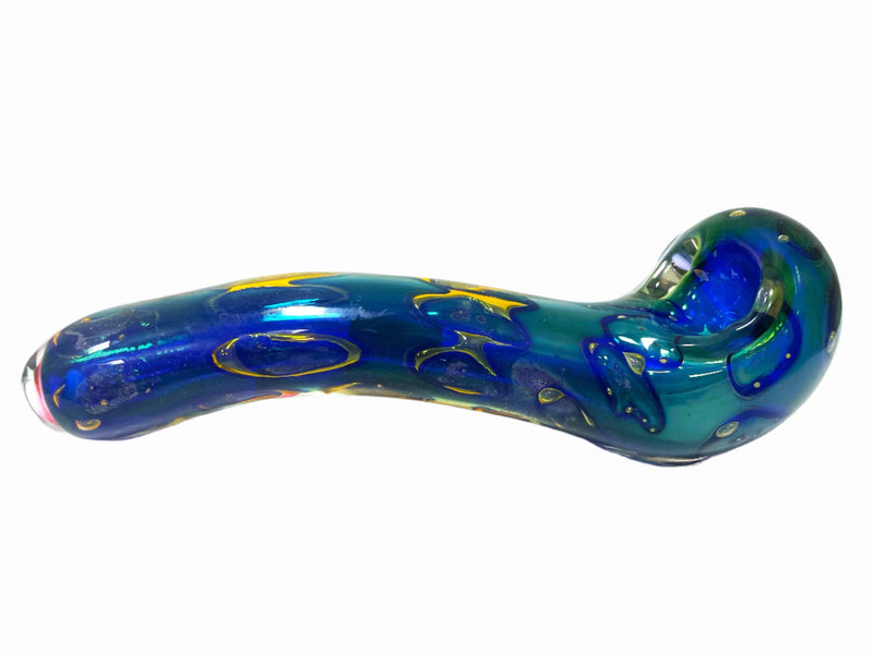 4" Curved Glass Sherlock Pipe