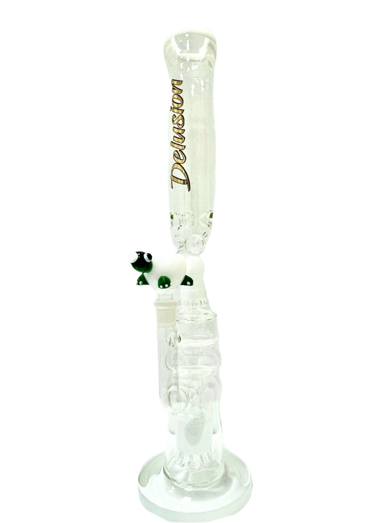 20" Double  Glass Perc Fancy Acrylic Water Pipe