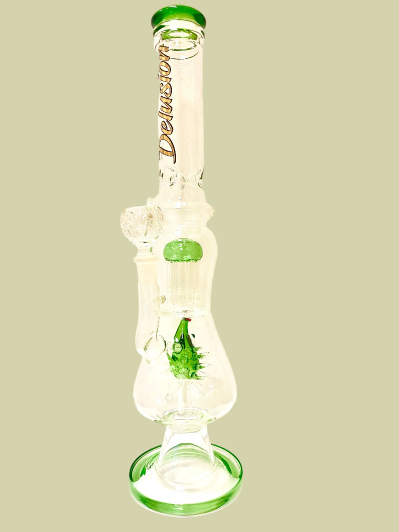 20" Double Tree Glass Perc Fancy Acrylic Water Pipe