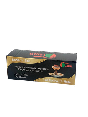 Tanya Hookah Foil Roll With Holes 100 Sheets 15cm x 15cm Premium Hookah Screen
