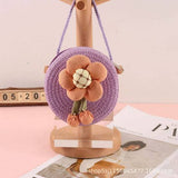GIRLS STRAW-WOVEN CROSSBODY BAG