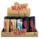 RAW Flighter 5 Design Lighter Refillable Electronic 30 pack