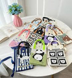 MIX DESIGN KNIT HANDBAG