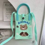 MIX DESIGN KNIT HANDBAG