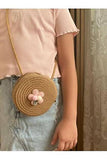 GIRLS STRAW-WOVEN CROSSBODY BAG