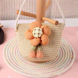 GIRLS STRAW-WOVEN CROSSBODY BAG