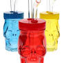 5.5" Skull Cup Oil Burner Bubbler Water Pipe