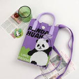 MIX DESIGN KNIT HANDBAG