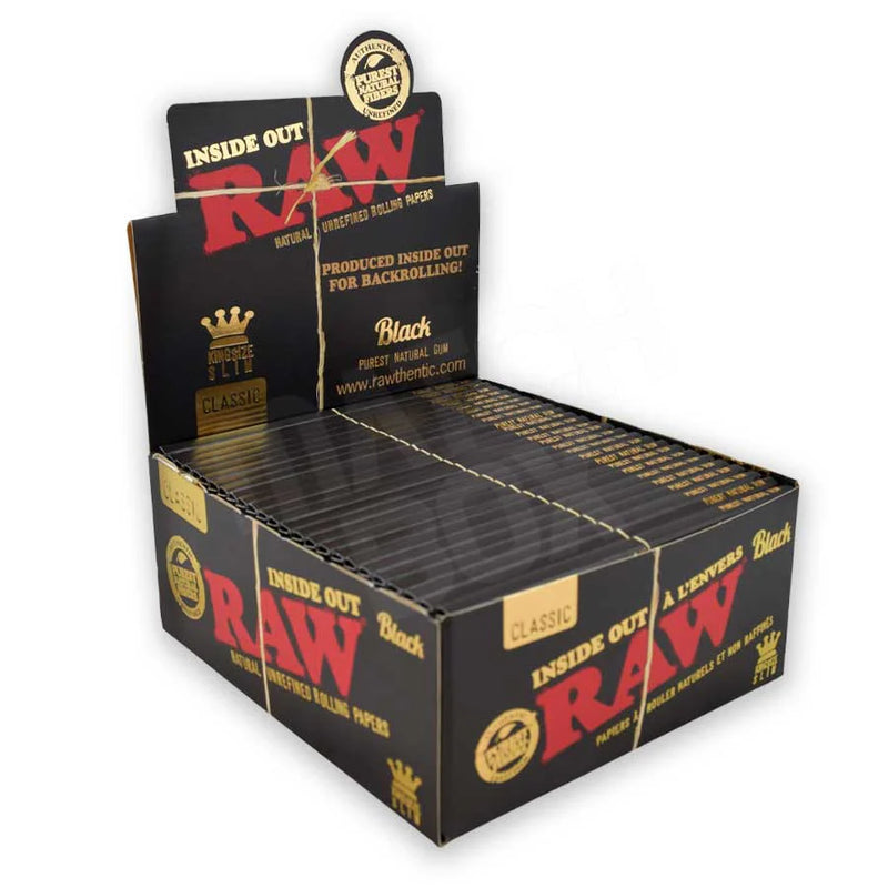 RAW Black INSIDE OUT King Size Slim Rolling Papers
