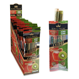 King Palm 2 Per Pack King Size Dual Flavor Rolls - Various Flavors - (20 Count Display)