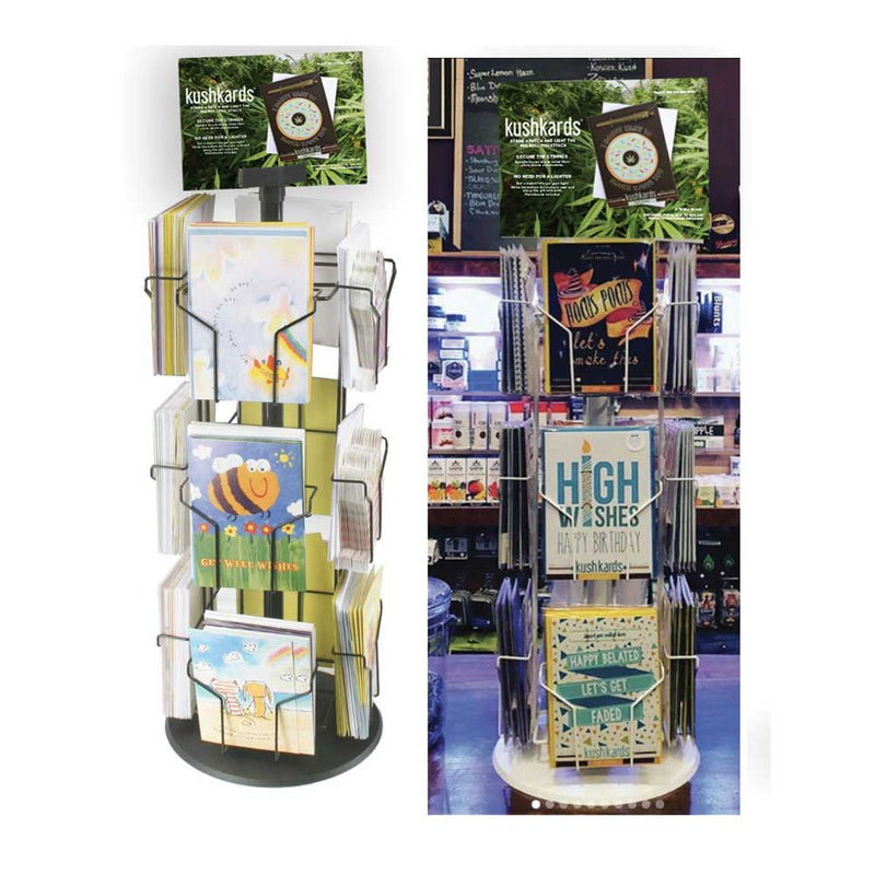KUSHKARDS Holiday Greeting Card Display 60ct