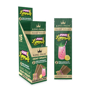KING PALM HEMP WRAPS W/ FLAVOR TIPS 2CT 15PK