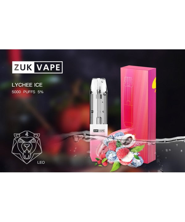 ZUK VAPE LYCHEE ICE 5% NICOTINE 8 PICES