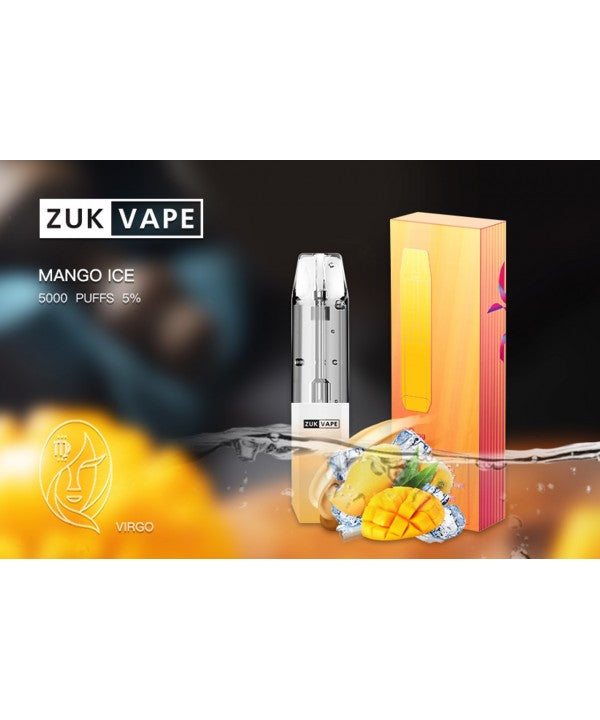 ZUK VAPE MANGO  ICE 5% NICOTINE 8 PICES