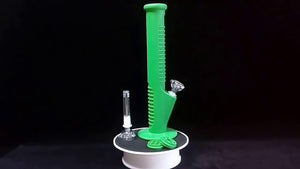 SILICONE WATER PIPE 3 PIECE GREEN