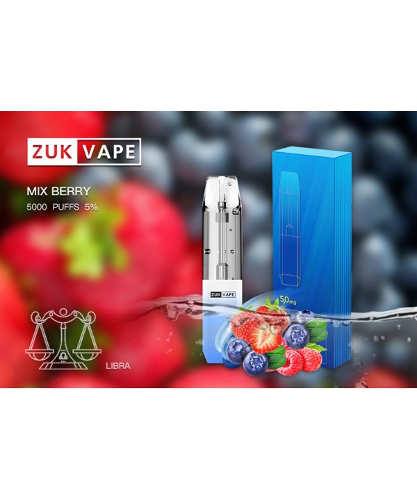 ZUK VAPE MIX BERRY  ICE 5% NICOTINE 8 PICES
