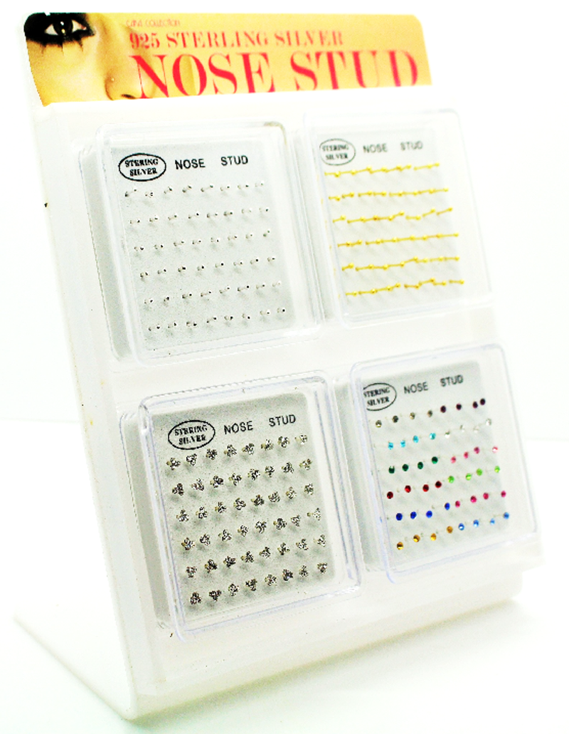 925 NOSE STUD STERLING SILVER 144CT DISPLAY