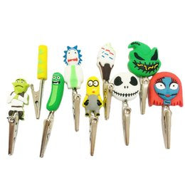 ASSORTED SILICONE CARTOON CHARACTERS ROACH CLIPS JAR OF 120