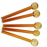 6" Glass Oil Burner - 15-Pack - Yellow Clear Color