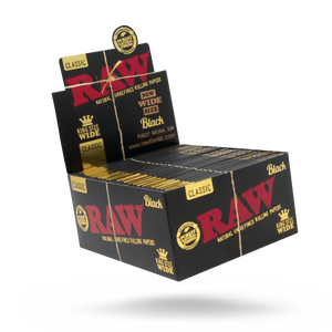 RAW CLASSIC BLACK KING SIZE WIDE ROLLS WITH 3 METERS OF ROLLING PAPER
