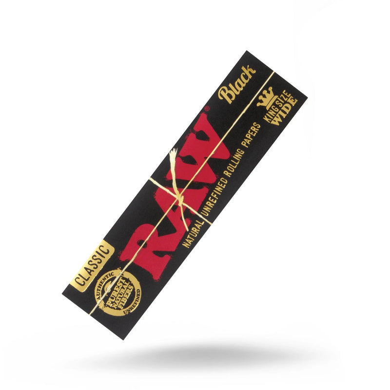 RAW CLASSIC BLACK KING SIZE WIDE ROLLS WITH 3 METERS OF ROLLING PAPER