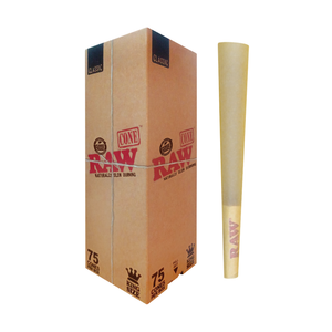 RAW CLASSIC Prerolled CONES- 75 PACK