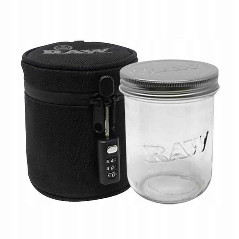 RAW MASON JAR IN SMELL PROOF CASE 16OZ