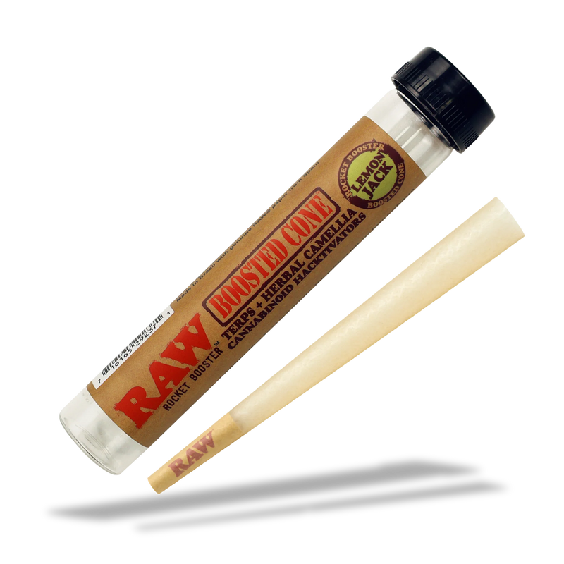 RAW Rocket Booster Pre-Rolled Boosted Cones - Display of 12