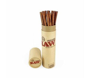 RAW Natural Wood Pokers Large Size 20PK
