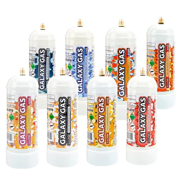 Galaxy Gas 0.6L N2O 375g Tank | 6 Count Display