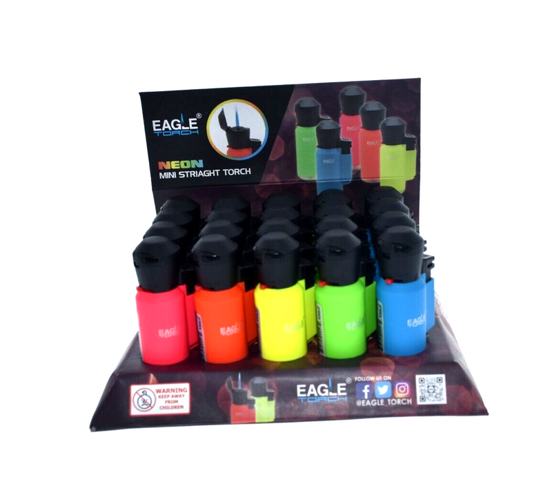 EAGLE TORCH MINI NEON STRAIGHT TORCH LIGHTER 20CT BOX PT180MSN