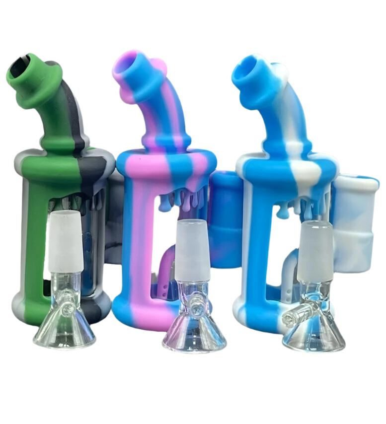 5 Inch MINI Silicone Bong Detachable Water Pipe + SCREENS