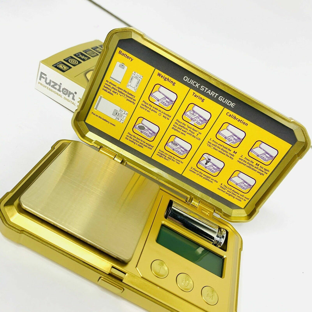 Fuzion Digital Pocket Scale 24K 200g x 0.01g Gold