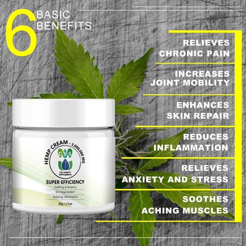 HEMP CREAM FOR PAIN CALI VARIETY SUPPLEMENTS